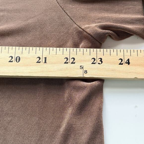 Chicos Traveler Cardigan 3 (XL US 16) Brown Open Slinky Minimalist Classic USA - Picture 3 of 6